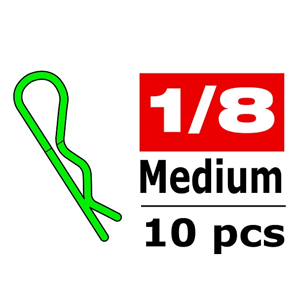 Corally Body Clips - 45 Bent - Medium - Green - 10 P — image 2 of 2