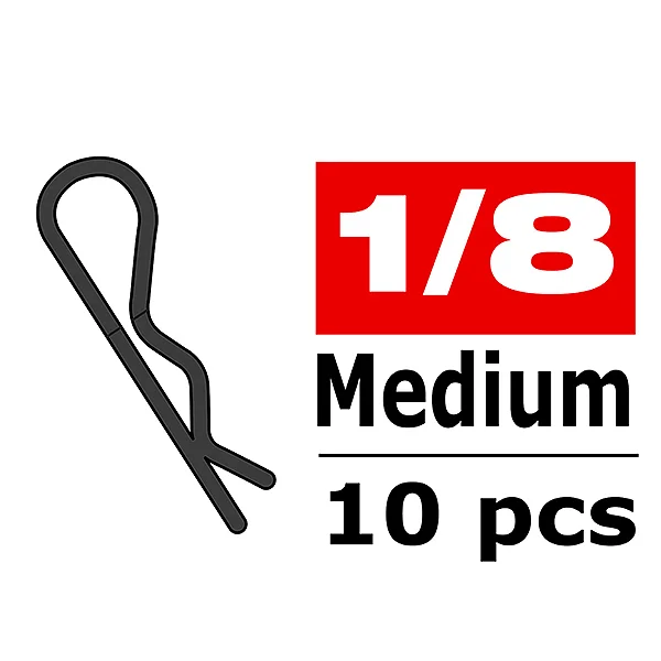 Corally Body Clips - 45 Bent - Medium - Black - 10 P — image 2 of 2