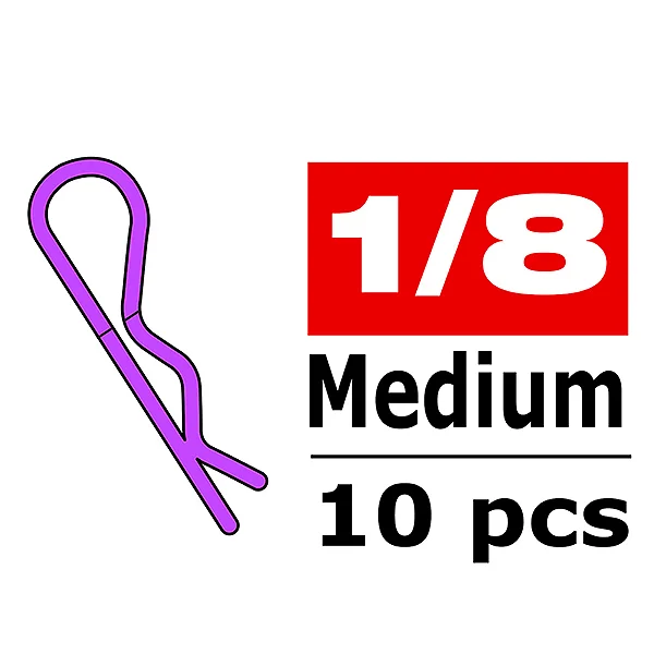 Corally Body Clips - 45 Bent - Medium - Purple - 10 &mdash; image 2 of 2