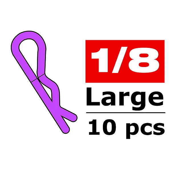 Corally Body Clips - 45 Bent - Large - Purple - 10 P — image 2 of 2
