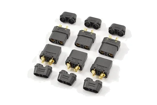eTronix Centro XT90 Black Female Connectors (6Pc) — image 2 of 2