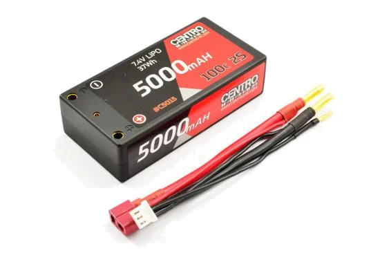 Centro 2S 5000mAh 7.4V 100C Hard Case Shorty LiPo — image 2 of 6