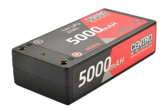 Centro 2S 5000mAh 7.4V 100C Hard Case Shorty LiPo — image 4 of 6