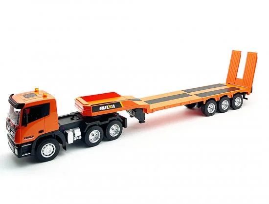 HuiNa 1:24 Platform Trailer And Excavator Set — image 3 of 6