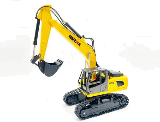 HuiNa 1:24 Platform Trailer And Excavator Set — image 4 of 6
