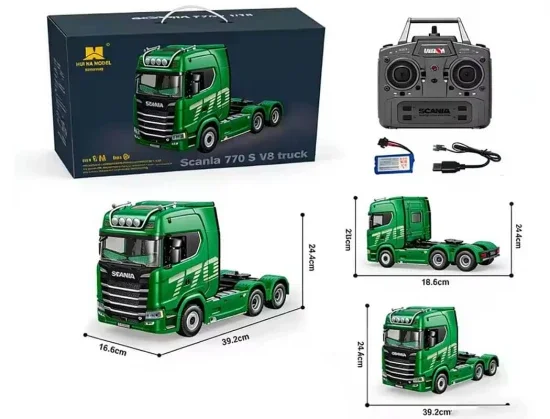 HuiNa Scania 770S RC Haulage Truck RTR - Green — image 9 of 11