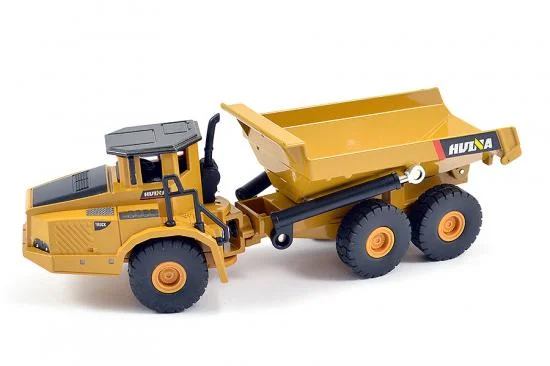 HuiNa 1/50 Diecast 6-Wheel Dump Truck Static Model — image 3 of 5