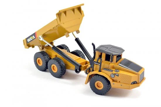 HuiNa 1/50 Diecast 6-Wheel Dump Truck Static Model — image 4 of 5