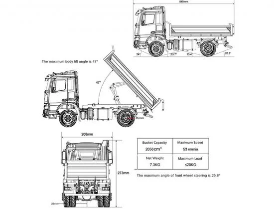 HuiNa K3362 Hydraulic Kabolite 1:14 Alloy Dump Truck — image 4 of 4