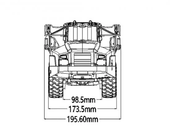 HuiNa K960 Hydraulic Kabolite 6X6 Alloy Articulated Truck — image 6 of 6
