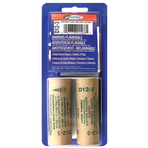 Estes Rocket Motors - D12-3 (Pack 2) — image 1 of 3