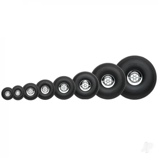 Dubro 1-3/4in Diameter Chrome Treaded Wheels (2 pcs) &mdash; image 3 of 3