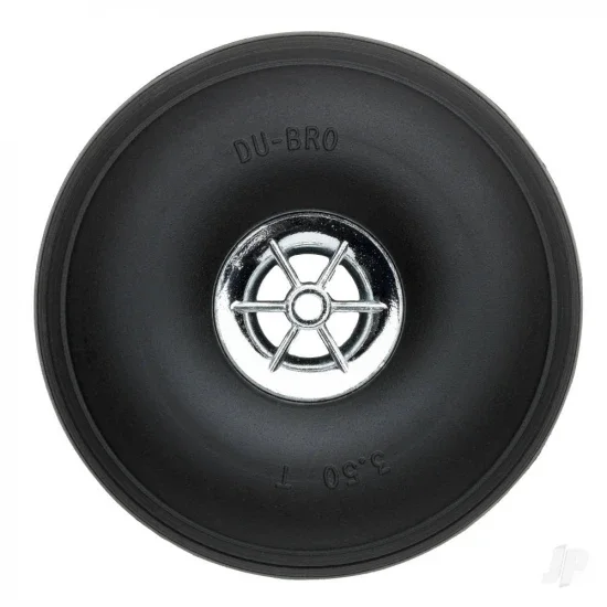 Dubro 3-1/2in Diameter Chrome Treaded Wheels (2 pcs) &mdash; image 2 of 3