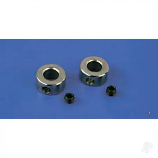 Dubro 5/32in Plated Brass Dura-Collars (4mm) (12 pcs per package) — image 2 of 2