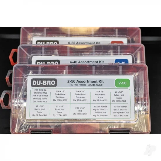 Dubro 2-56 Hardware Assortment Kit (180 pcs set) &mdash; image 2 of 5