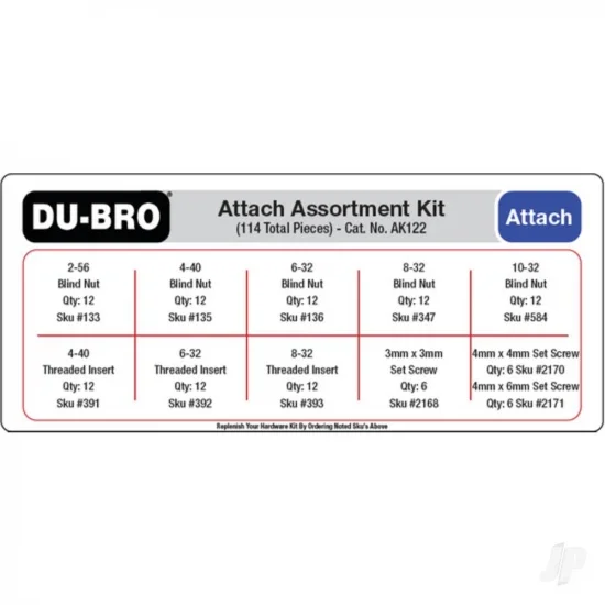 Dubro Attachments Assortment Kit (114 pcs set) — image 1 of 1
