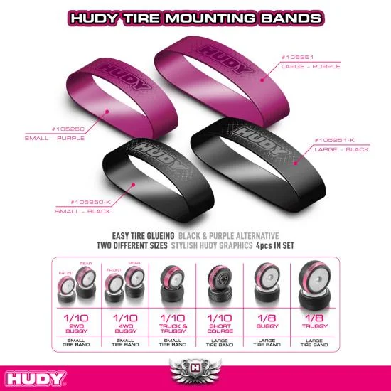 Hudy Tire Mounting Band - Small - Black (4) &mdash; image 2 of 4