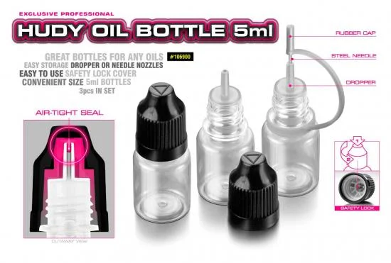 Hudy Oil Bottle, Nose, Steel Needle + Safety Lock - 5Ml (3) — image 2 of 2