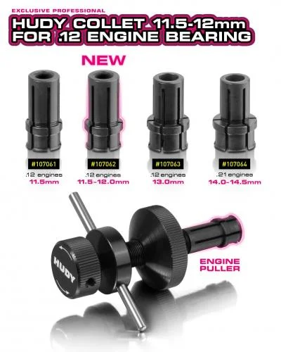 Hudy Collet 11.5-12mm For .12 Engine Bearing — image 2 of 5