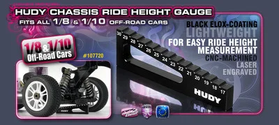 Hudy Chassis Ride Height Gauge - 17mm - 30mm for 1:8 + 1:10 Off Road — image 2 of 5