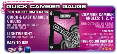 Hudy Quick Camber Gauge - 1:8 Off Road — image 3 of 4