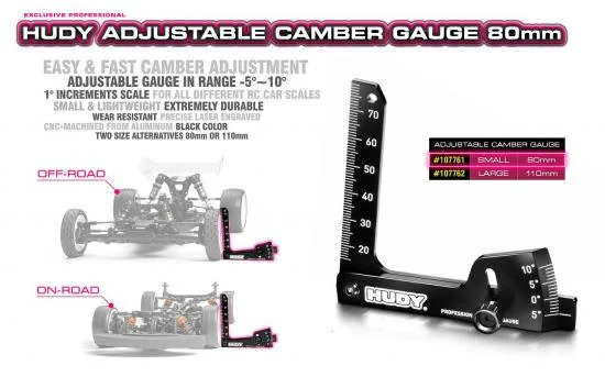 Hudy Adjustable Camber Gauge 80mm — image 2 of 2