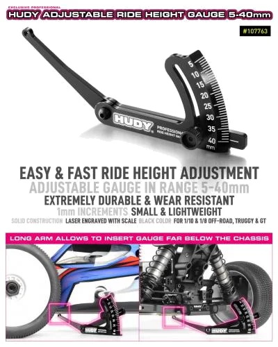 Hudy Adjustable Ride Height Gauge 5-40mm — image 2 of 2