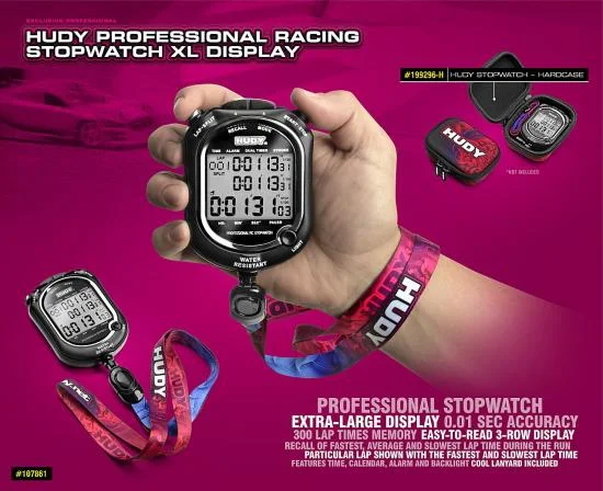 Hudy Professional Racing Stopwatch - XL Display — image 2 of 3
