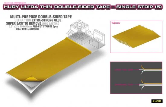Hudy Ultra Thin Double Sided Tape - Single Strip (5) — image 2 of 2