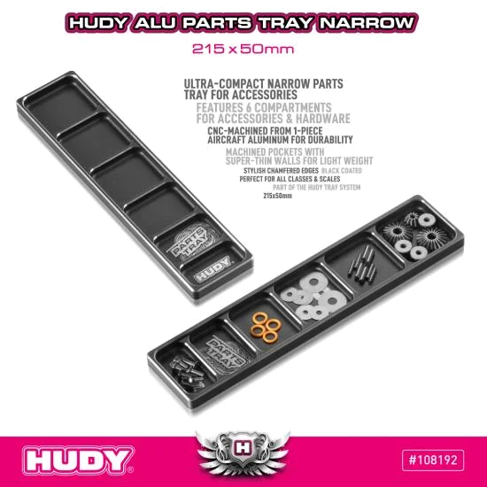 Hudy Aluminium Parts Tray Narrow 215X50mm — image 2 of 2