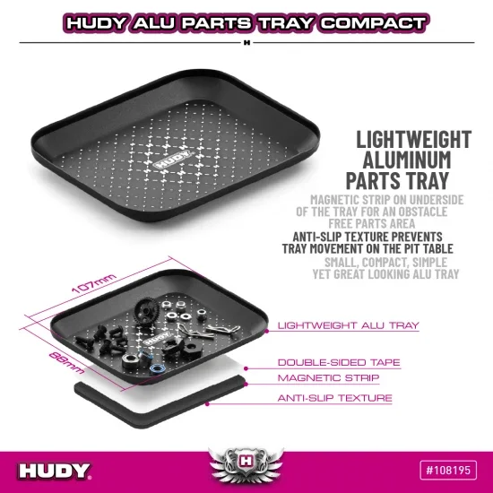 Hudy Aluminium Parts Tray Compact - Magnetic And Anti-Slip — image 2 of 2