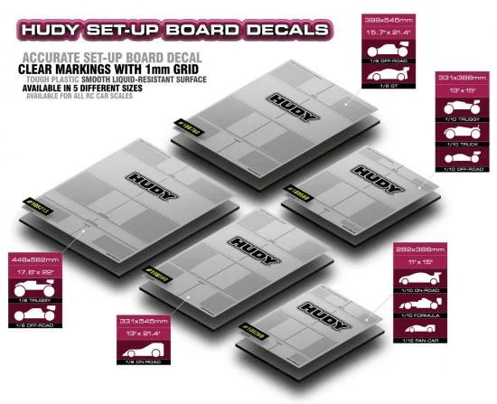 Hudy Plastic Set Up Board Decal 331X386mm - 1:10 Off-Road — image 2 of 2