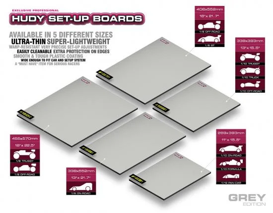Hudy Flat Set Up Board For 1:10 Off-Road - Lightweight - Grey — image 3 of 3