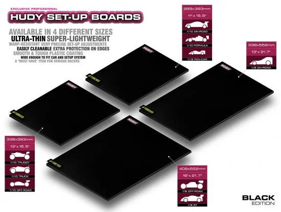 Hudy Flat Set Up Board For 1:10 Off-Road - Lightweight - Black — image 2 of 2