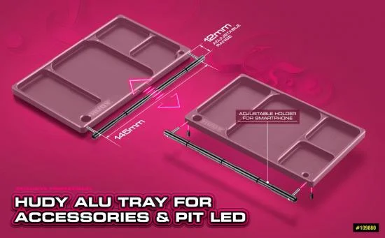 Hudy Aluminium Tray For Accessories + Pit LED &mdash; image 6 of 6