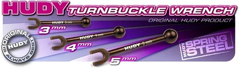 Hudy Spring Steel Turnbuckle Wrench - 4mm