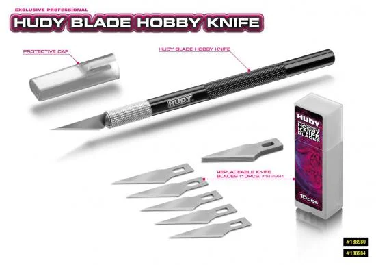 Hudy Replaceable Hobby Knife Blades (10Pcs) &mdash; image 2 of 2