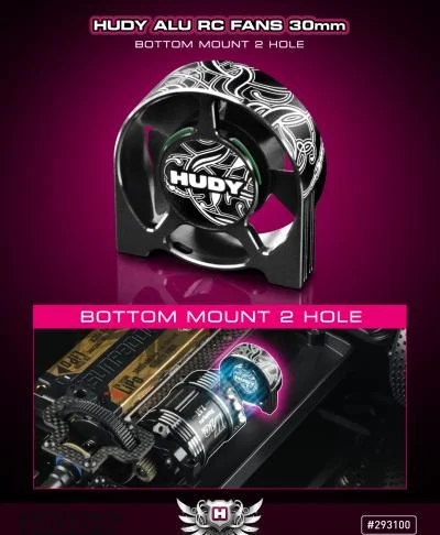 Hudy Aluminium RC Fan 30mm - Bottom Mount 2 Hole &mdash; image 3 of 3