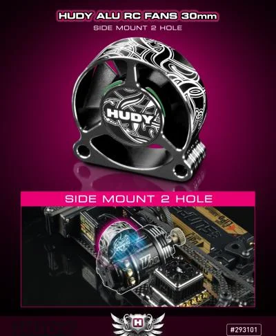 Hudy Aluminium RC Fan 30mm - Side Mount 2 Hole — image 3 of 3