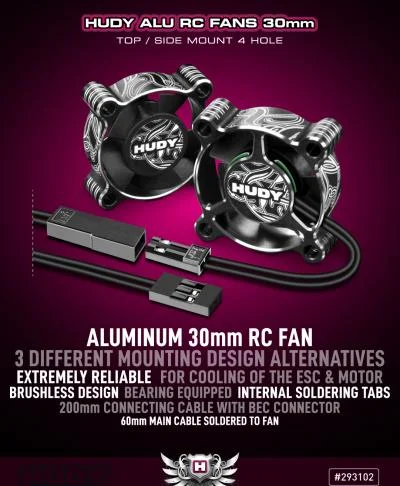 Hudy Aluminium RC Fan 30mm - Top/Side Mount 4 Hole — image 2 of 3