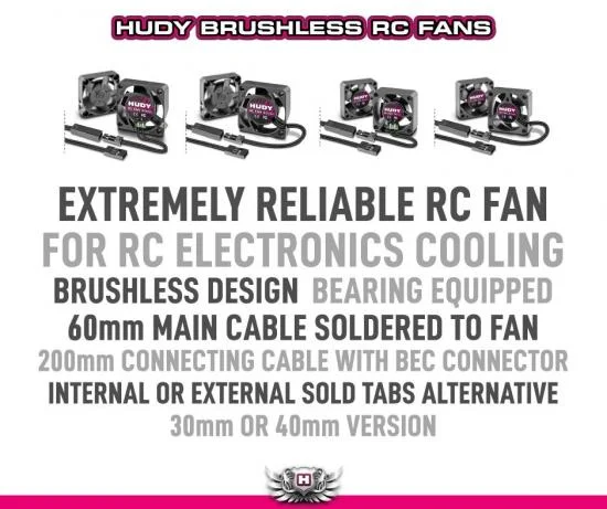 Hudy Brushless RC Fan 40mm - With Internal Soldering Tabs — image 3 of 3