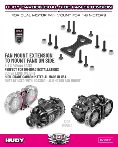 HUDY Aluminium DUAL MOTOR FAN MOUNT Dia 42mm (230mm / 240mm) — image 2 of 4