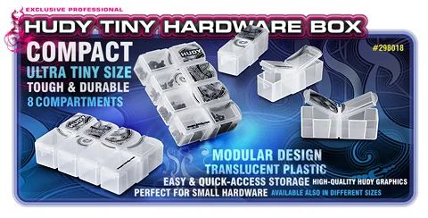 Hudy Tiny Hardware Box - 8 Compartments ** CLEARANCE **