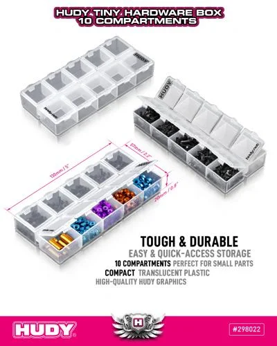 Hudy Tiny Hardware Parts Box - 8 Compartments — image 2 of 2