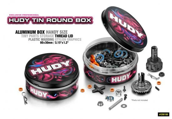 Hudy Tin Round Parts Box 80x30mm — image 2 of 2