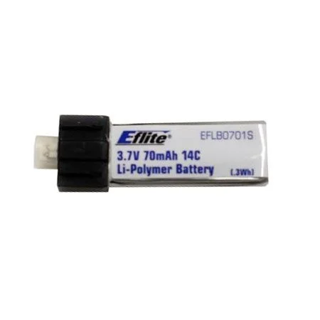 E Flite 70mAh 1S 3.7volt 14C LiPo Battery (PKZ3001) — image 1 of 2
