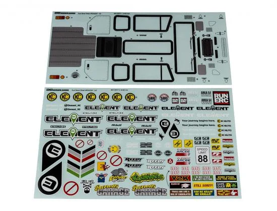 Element RC Enduro Zuul Decal Sheet — image 2 of 2