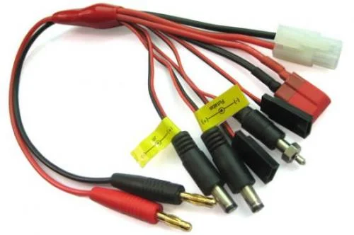 eTronix 4mm Plug To Glow/Tamiya/Deans/ Jr Tx+Rx And Futaba Tx+Rx Pvc — image 1 of 2