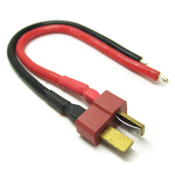 Male Deans Plug On 10Cm 14AWG Silicone Wire