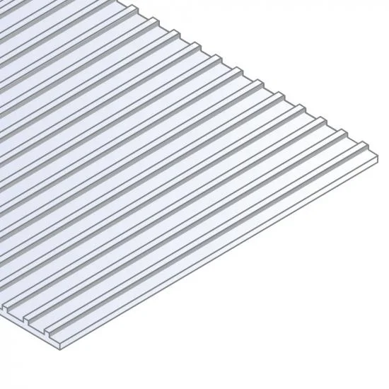 Evergreen 6x12in (15x30cm) Seam Roofing Sheet .040in (1.0mm) Thick 3/8in Groove Spacing (1 Sheet per pack) — image 4 of 6